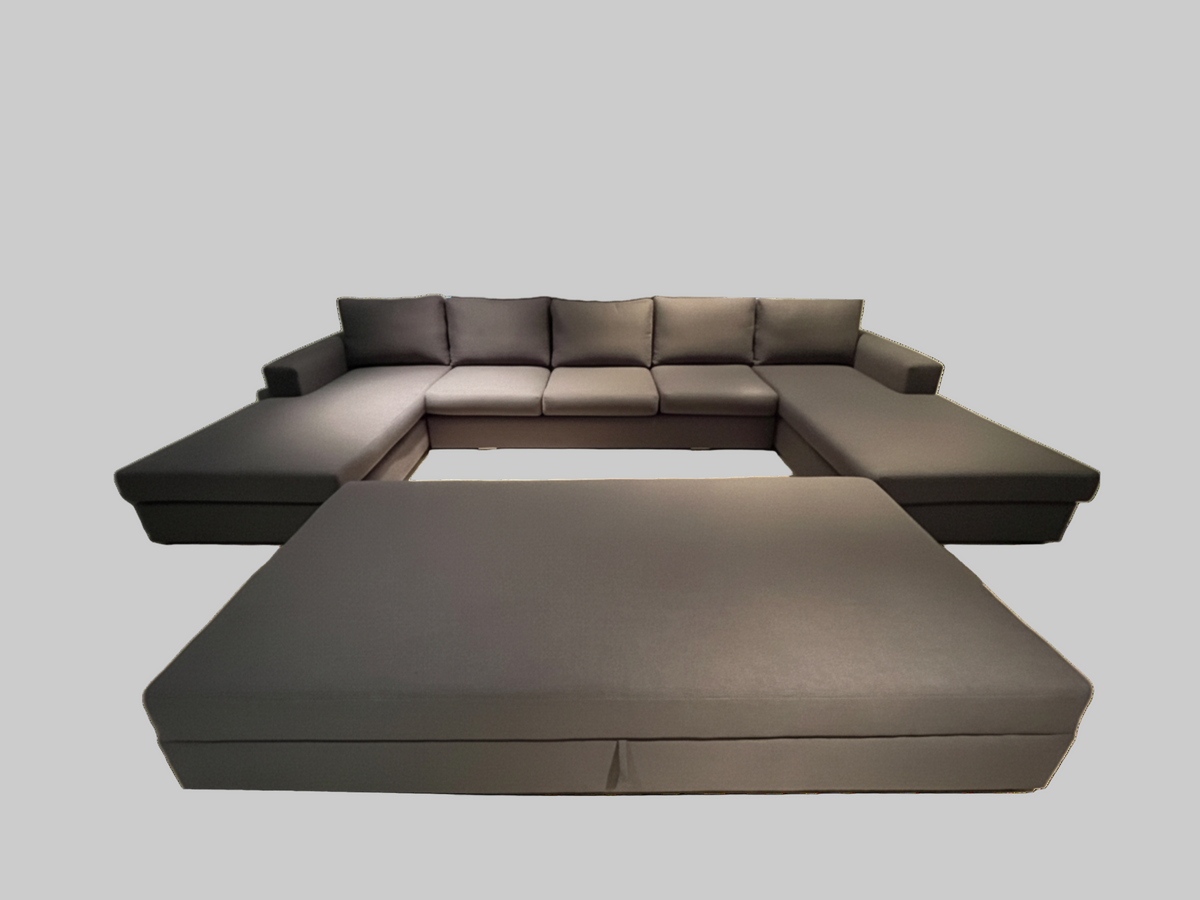 Larkham 4-Metre Wide Dual Chaise Modular Sofa - Custom Made in Sydney by Leisure Lounges