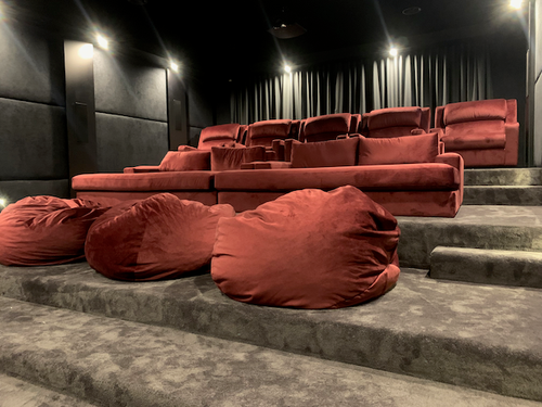 4 level media room