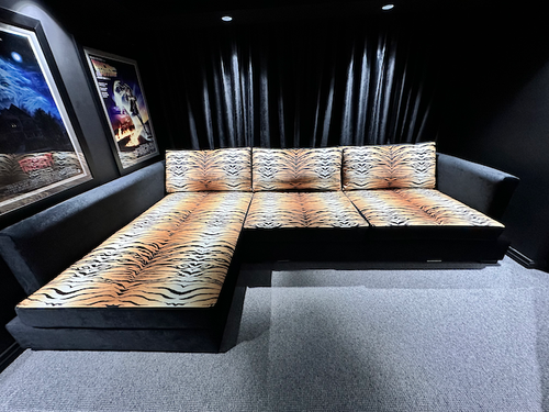 Custom build in Tiger print velvet