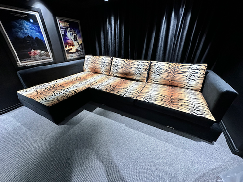Custom build in Tiger print velvet