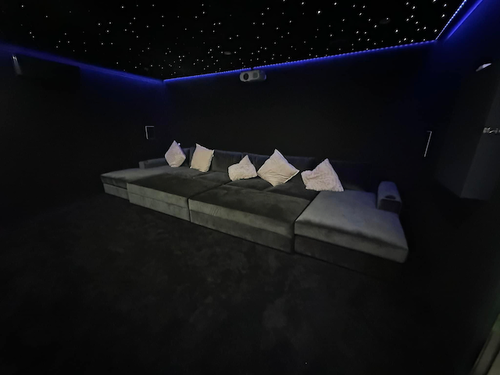 big media room lounge