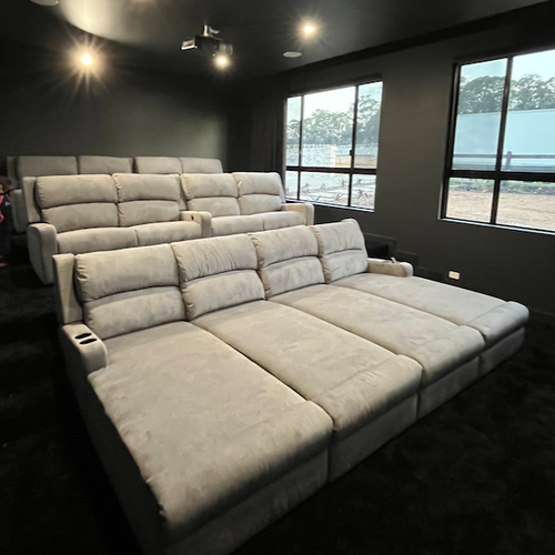 Custom 3 level king recliners with matching daybeds