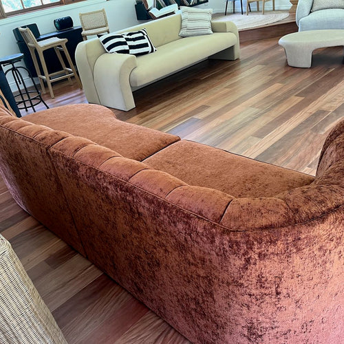 back of curved lounge
