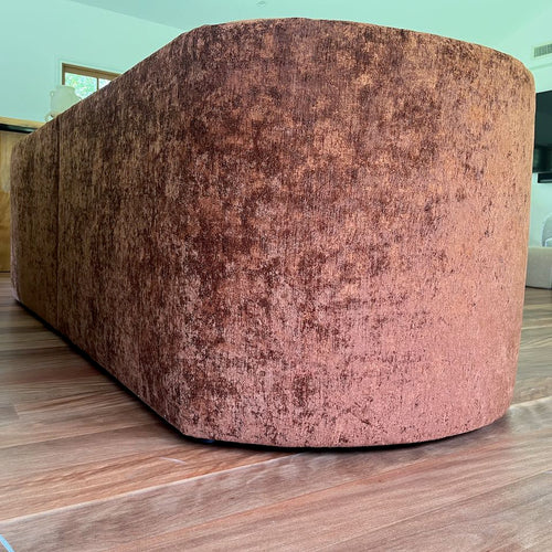 back arm of curved lounge