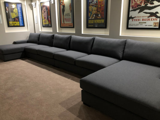 Larkham Dual chaise sofa - 4 meters wide