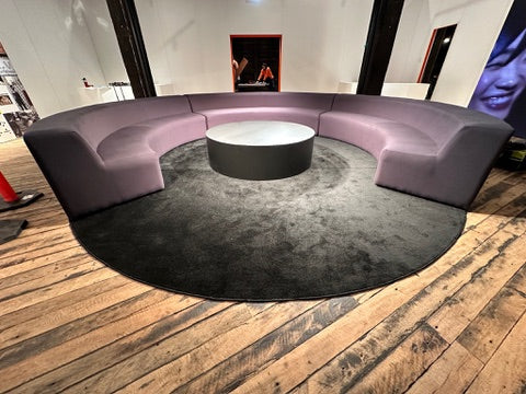 Custom circular lounge for Chanel
