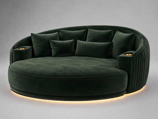 Aria Theatre Daybed | Custom Australian Made Green Velvet Daybed