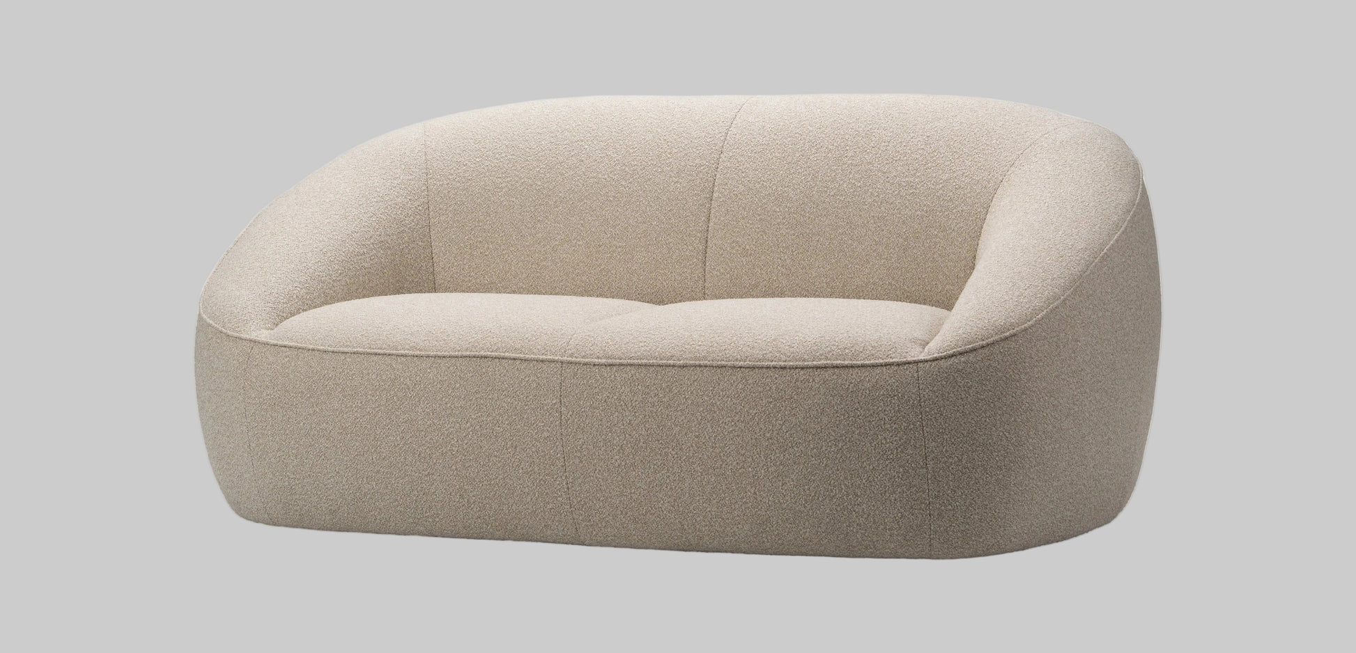 Beige sofa on a grey background