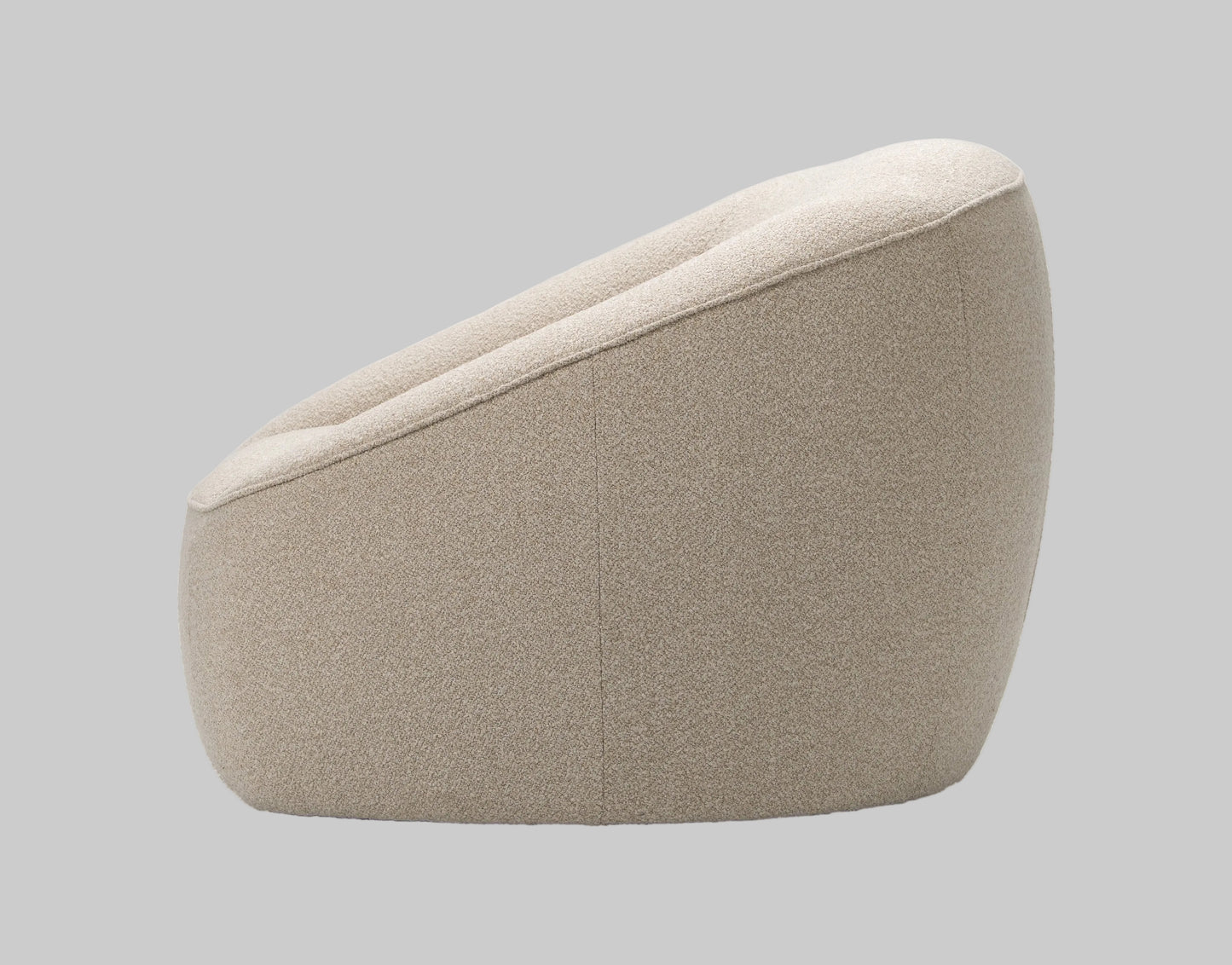 Beige wedge-shaped cushion on a grey background