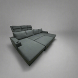 Larkham dual chaise lounge with ottoman - Leisure Lounges