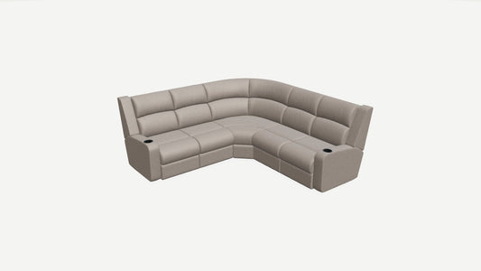 Presidential modular starting design with four seats and a fixed right corner in a 3D preview